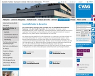 Website Chemnitzer Verkehrs-Aktiengesellschaft