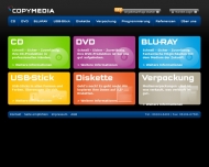 Website CopyMedia Dienstleistung und Maschinen-Vertriebs