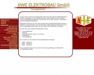 Website HWE Elektrobau