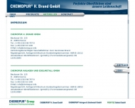 Website Chemopur H. Brand Gesellschaft