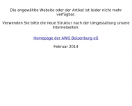 Website AWG Boizenburg eG