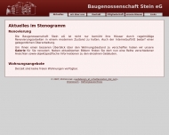 Website Baugenossenschaft Stein eG